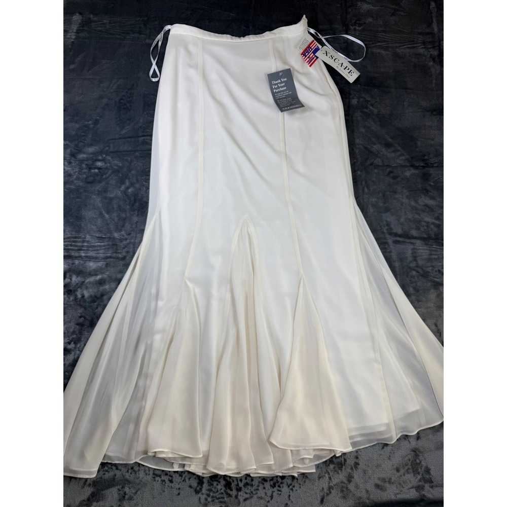 Xscape Ivory Maxi Skirt Formal Occasion Evening Party Dress Size 10 NWT